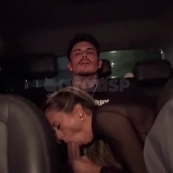 DickFlash her in the back of the Uber cuck driver hidden camera tape her sucking dick