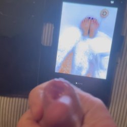 Sexy Black Toes Cum Tribute