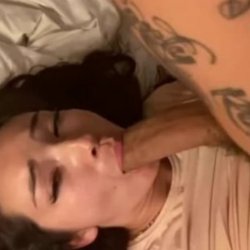 slut gives head to her bf’s friend and lets him cum inside her fat pussy