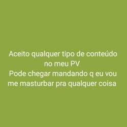 Aceito de tudo mesmo