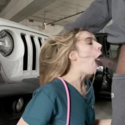 I convinced a newbie nurse to fuck with me in a parking lot