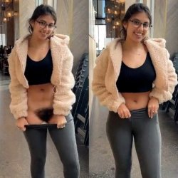 Truth or Dare - she flashes her thick pubic hair