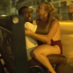 Blonde mature wife slutted out in public