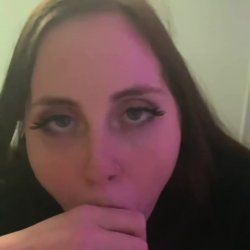 Babysitter gives small dick a blowjob
