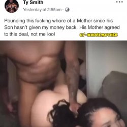 I didnt pay my black bully on time, so he posted video where he fucks my mom for everybody to see