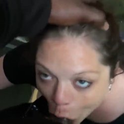 White Ho Sucking Dick Behind Her Apartment