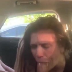 Milf hotwife blowjob in car public oral sex facial sloppy deepthroat  amateur