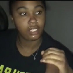 Bad ebony mom facial interrupted...Bad mom caught mid facial