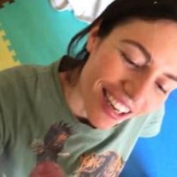a good girl licking every last drop after giving a quick blowjob and getting a facial