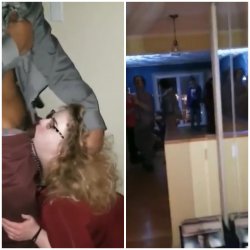 Slut Sucks Coworkers BBC At The Company Christmas House party