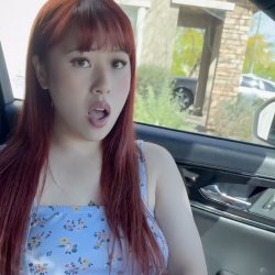 Gorgeous ABG gets fingered in car