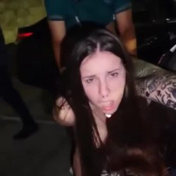 slut lost a bet now she has to fuck strangers in public