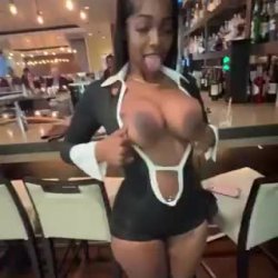 Ebony Chicks Flashing in Public