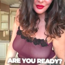 🔞 Sexy milf big perky tits sheer top horny tease red lips glasses 🫦💦😈 OF now