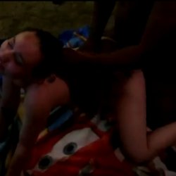 BBC dominated white girl getting it doggy to bounce her white ass while blowing her boyfriend.