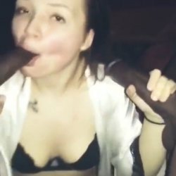Snowbunny wife getting two BBC to fucks her white pussy while hubby flim