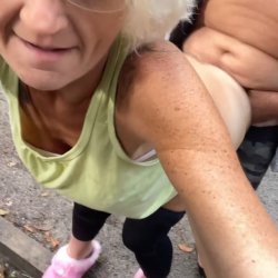 Granny Getting It Outside | public risky mature sex creampie gilf
