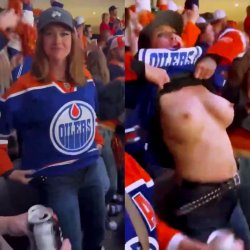 Oilers Fan Flashes Tits During Playoffs 😍