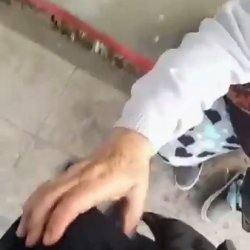 Old lady playing with a stranger's dick