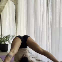 I want to do my stretches with you inside