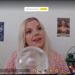 Did the fortune teller predict a dickflash and a cumshot ?