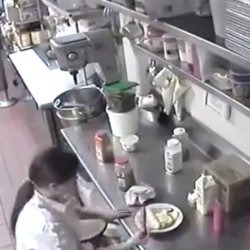 [CCTV] Waitress fired after this. Just watch what she does with the food of her customer 🌭