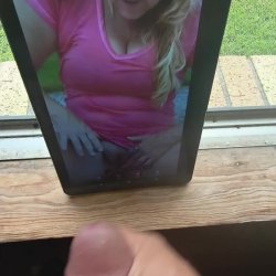 Cumming on Lori's hot pussy