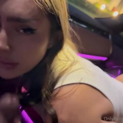 taking risks in a car in the middle of the night while getting a blowjob from a gf