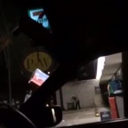 in the car public