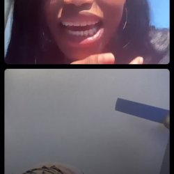 Bitch smoking a vape get dick flash on Instagram