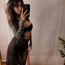 I can be your tattooed slutty for the night