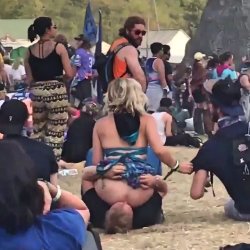 Drunk Chick Gets Asshole Eaten at Music Festival