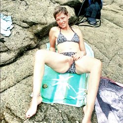 An escape to a local river beach with a female friend turned out fun(pic for my hard working hubby)