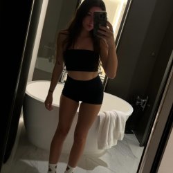 in my black lingerie