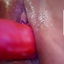 Hot slut fucks pussy w toy