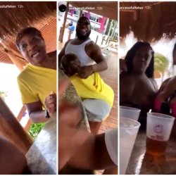 Black Guy Got Somebody's Grandma Sucking BBC in Public At a Resort