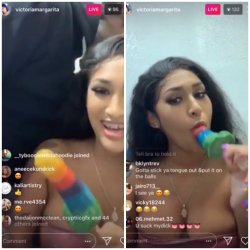 Ebony Slut Demonstrates Her Dick Sucking Skills Using Lollipop on IG Live