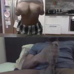 DickFlash a ebony on live she show her massive tits