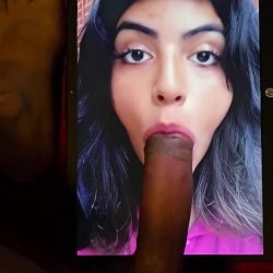 Pretty face Latina with big eyes gives me a BLOWJOB AI