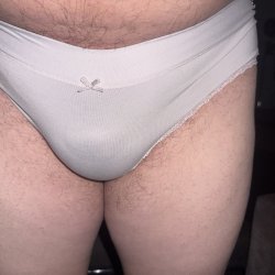 Wearing my wife’s panties