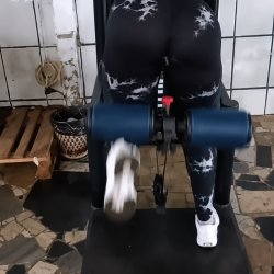 Cavala de legging treinando