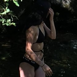 candid girl bikini feet