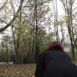 Famous fabulous UK British amateur flashing slut naked in public - classic!