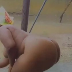 Big ass outdoor shower