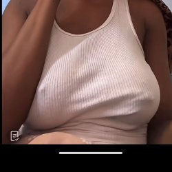 Big Titty Ebony Nipple Pierced Live