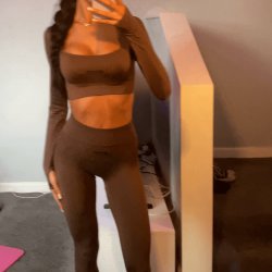 These yoga sets really hug my curves!