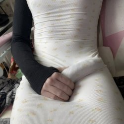Cute Nerdy T-Girl Dress Bulge