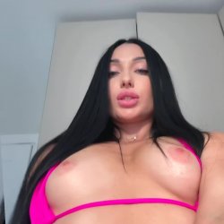 🔞Plump tits spilling out & juicy ass tease in pink thong🍑💋 See more on OF!