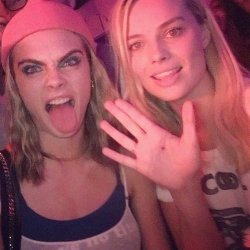 Margot Robbie and cara Delevingne