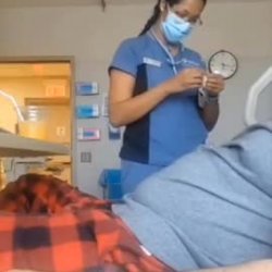 Baddie nurse DickFlash by patient